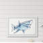 «Shark Outline», reproduction encadrée-50107399
