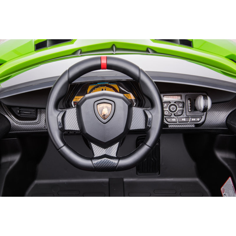 Lime Green 24V Lamborghini Veneno Ride-On Car with EVA Tires