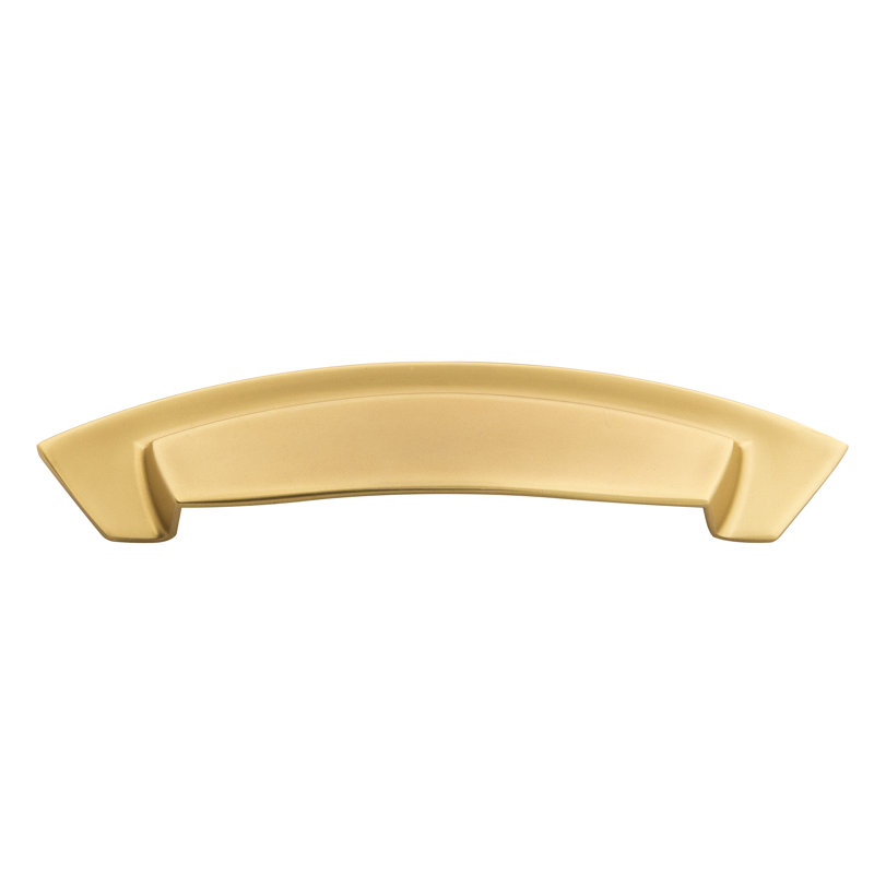Velocity Kitchen Cabinet Handles, Solid Core Drawer Pulls for Cabinet Doors, 3" & 3-3/4" (96mm), Flat Ultra Brass