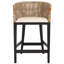 Tabouret de comptoir en bois massif Carneshia