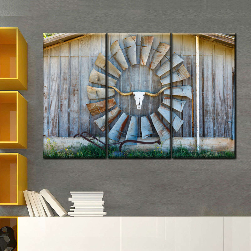 Ensemble de 3 pièces Texas Barn, H 36 po x l 57 po x P 1,25 po