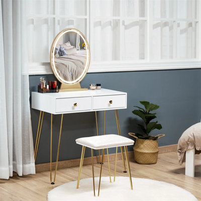 Baldvina Dressing Table with Mirror