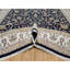 Tapis bleu en laine et soie noué à la main 8 pi 9 po x 12 pi 159992A3D26F4F5095F5F8DE13BC68E5