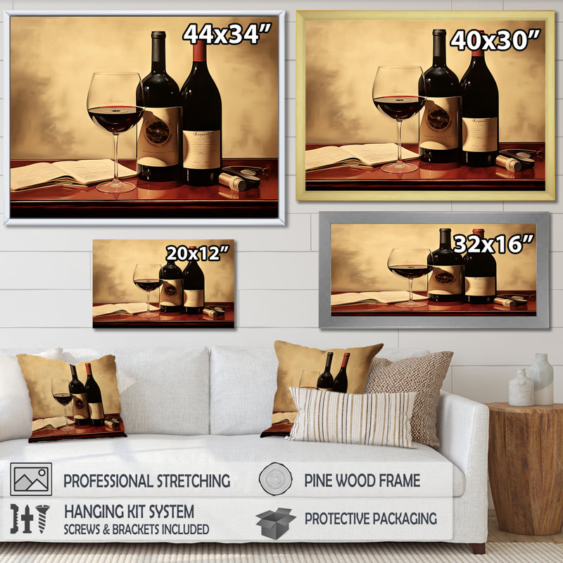 Vinyle Vinyle - Vin Art mural salon, Cadre naturel flottant, H 12 po x l 20 po x P 1 po