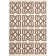 Hummel Authentic Handmade Mocha Brown Reversible Geometric Shapes on Ivory Wool/Cotton Blend Flatweave Indoor Area Rug