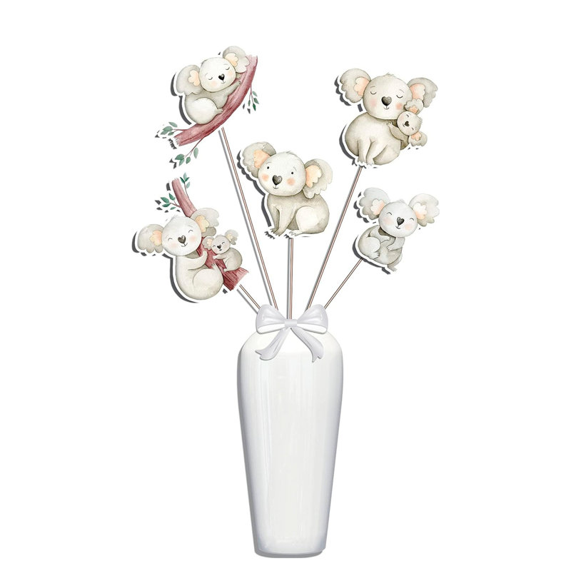 Watercolor Koala Centerpiece Sticks