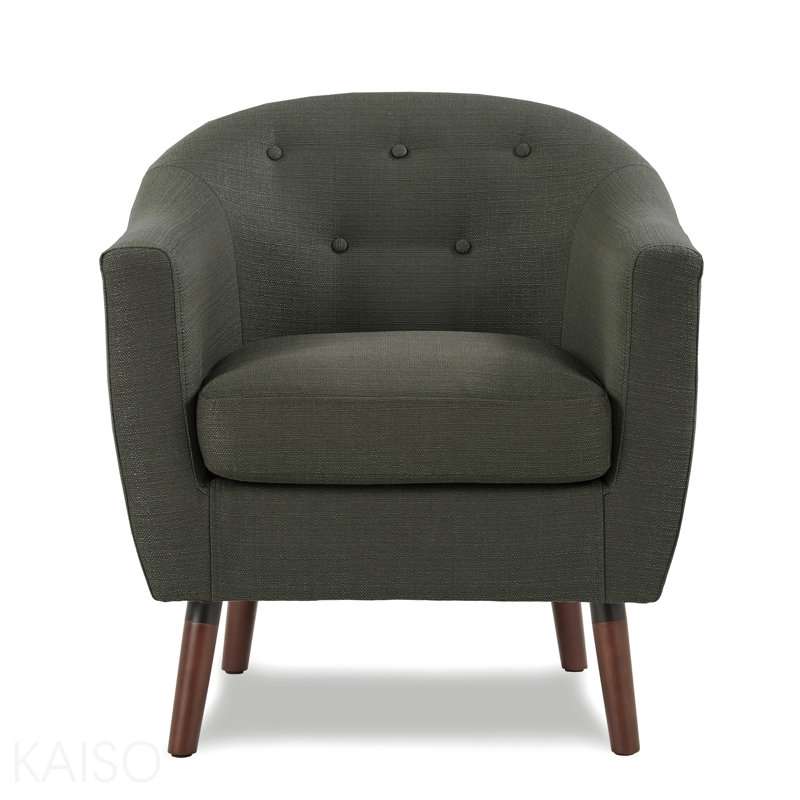 Chaise d'appoint - Chaise de salon en tissu massif rembourrée avec des pieds en tissu gris