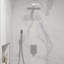 Ensemble de douche à valve à pression équilibrée 2 fonctions avec plateau carré en acier inoxydable