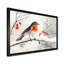 Oiseau Robin sur une branche enneigée I - oiseau, art mural-962042518-962042517-962042536