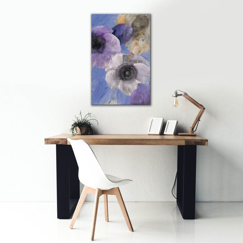 «Bright Floral 2» par Albena Hristova, art mural sur toile, H 40 po x l 26 po x P 1,5 po