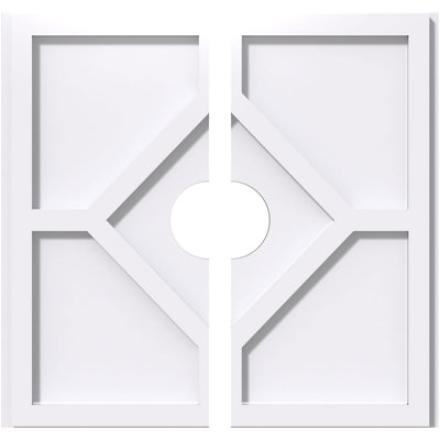 24"OD x 7"ID x 8 1/4"C x 1"P Embry Architectural Grade PVC Contemporary Ceiling Medallion, Two Piece