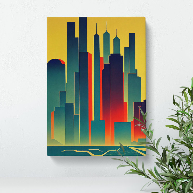 An Unforgettable City Skyline - Wall Art, 50cm H x 35cm W x 3cm D, Wrapped Canvas