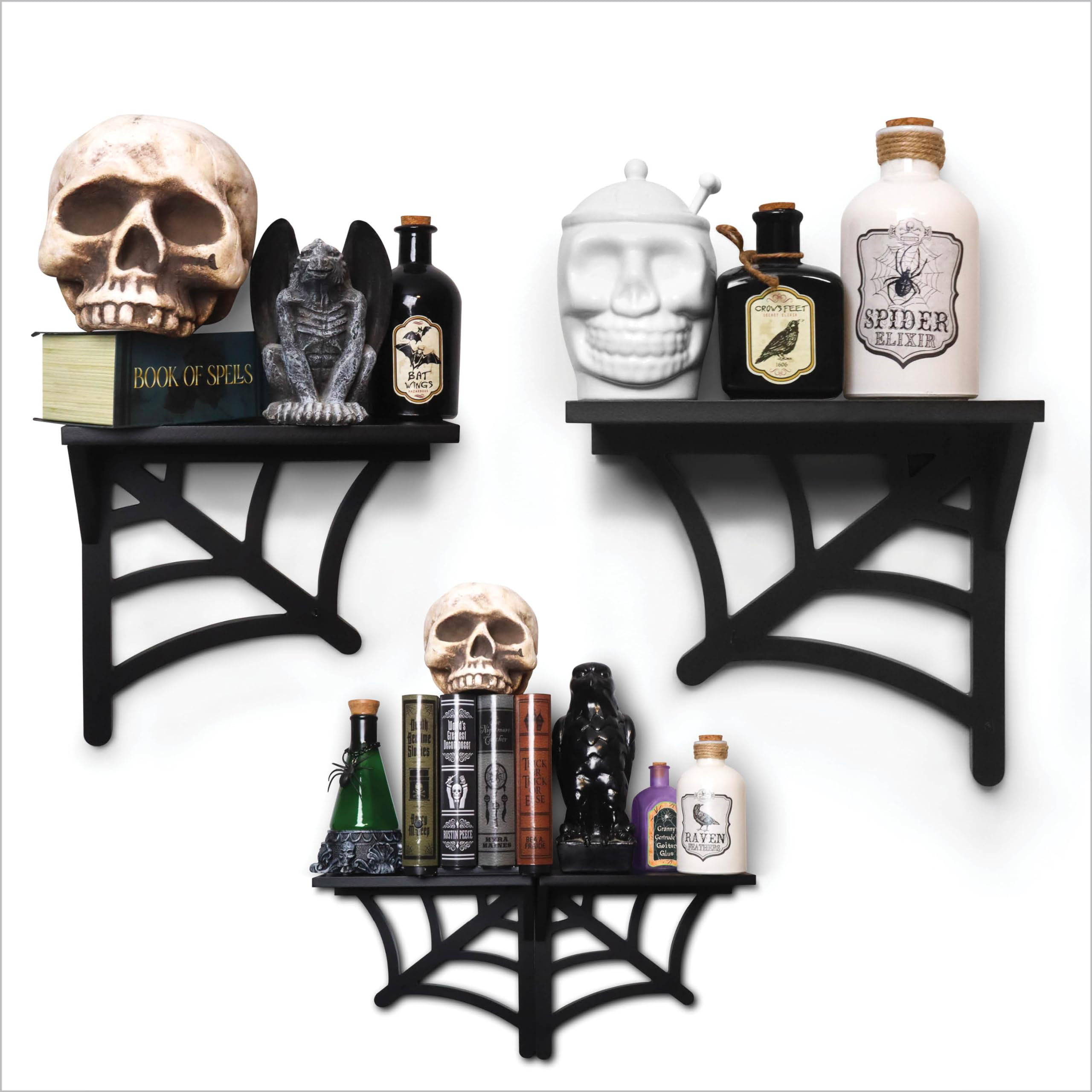 Rebrilliant BELL BOOK & CANDLE 2PC Spider  Shelves Wayfair