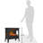 Freestanding Electric Fireplace Stove Heater with 3D Flame Effect for 1,000 Sq. Ft, Bronze