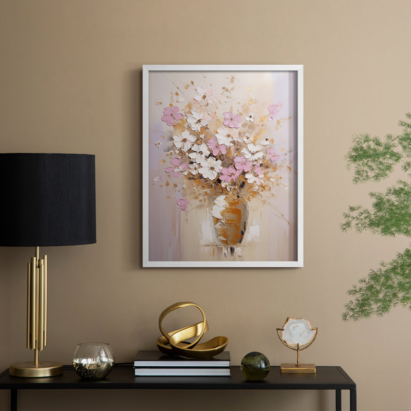 Reproduction encadrée FLORAL Series CCCCLI - bois massif, H 21 po x l 17 po