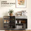 Buffet buffet avec tiroir, tablette réglable, gris-1964775853