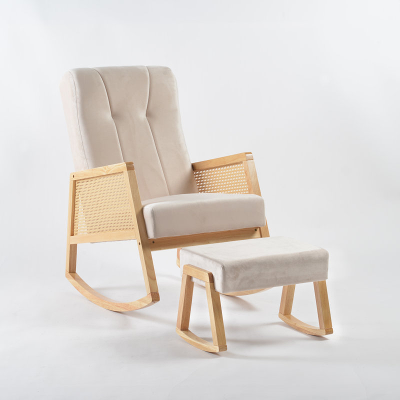 Chaise berçante avec repose-pieds Deniela