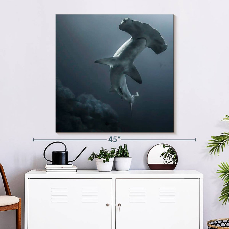 Brampt Might Hammerhead Shark, 33" H x 33" W