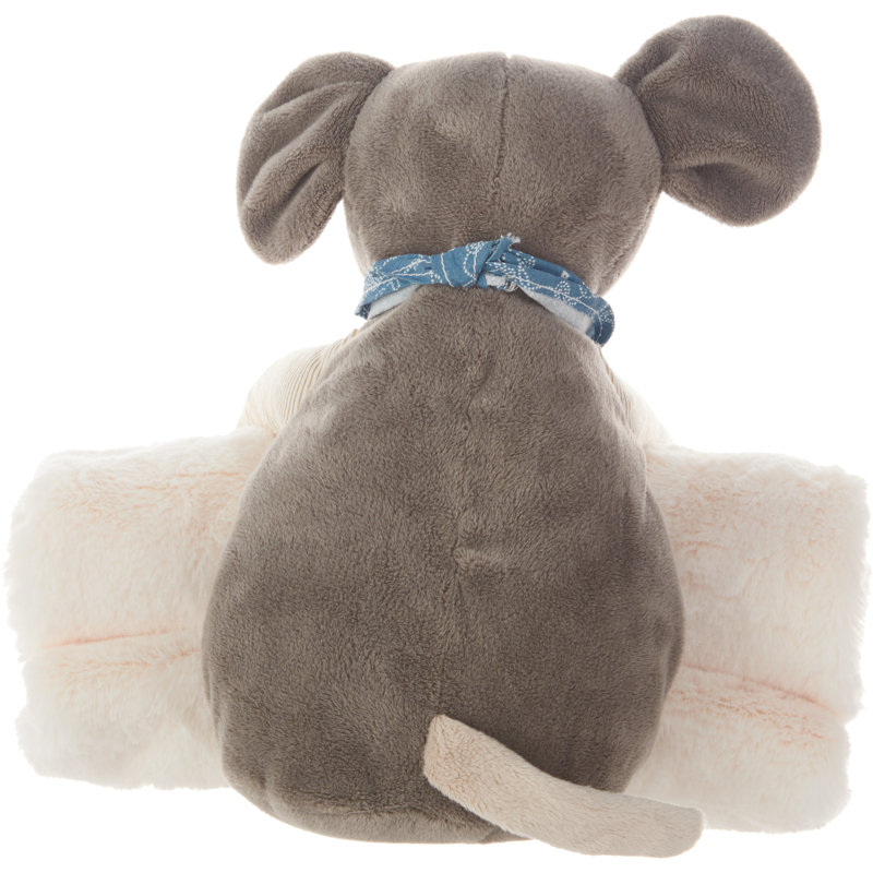 Plushlines Mouse with Blanket Decorative Accent