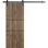 Porte coulissante de style grange avec quincaillerie Planum 0014 Noyer, rail de 2 m (6,6 pi), ensemble robuste, portes intérieures modernes à panneaux pleins - 61 cm x 244 cm (24 po x 96 po) - Rail noir