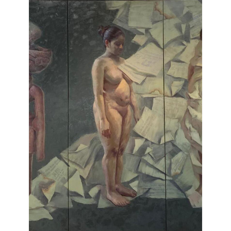 Dévolution | Huile sur toile | Par Abhijeet Patole