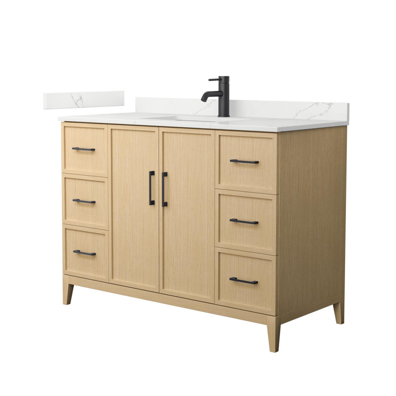 Elan 48'' W Vanity, Tan, Single, Matte Black