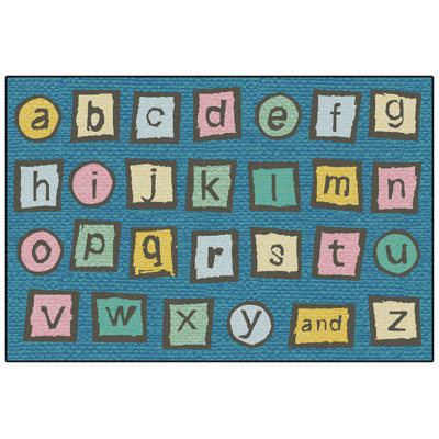 Alphabet Blocks Washable Tufted Nylon Rug