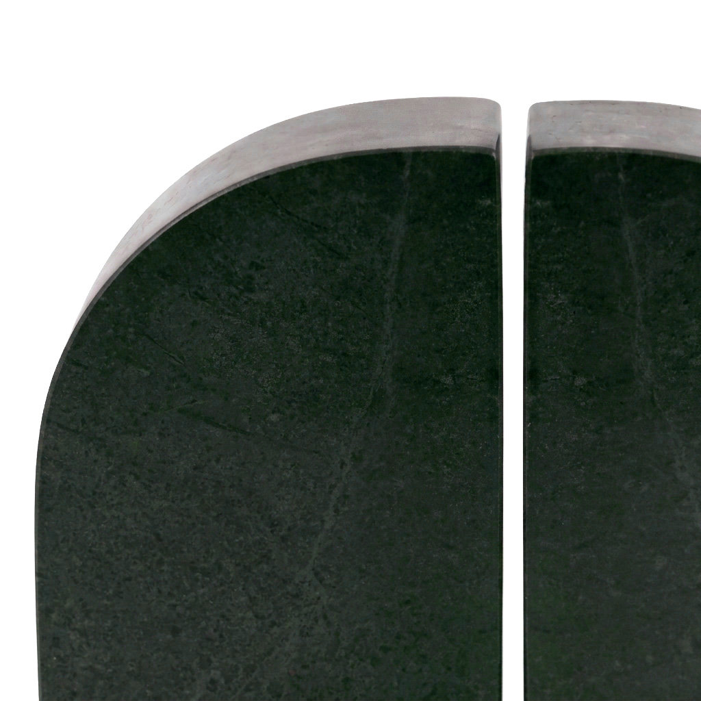 Green Genuine Marble Decorative Bookends, Green