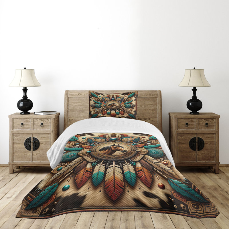 Ambesonne Not Solid Color Coverlet Set