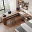 Bureau en bois massif en forme de L brun noisette-196377872-196377878