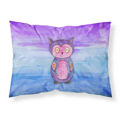 Taie d’oreiller aquarelle hibou