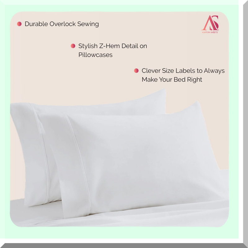 Luxury Silver Sateen Pillowcase Set - 1000 Thread Count 100% Cotton Pillow Covers - Soft, Breathable & Smooth Pillowcases - Extra Long Staple Cotton