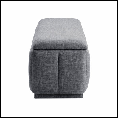 Meuble de rangement moderne en tissu taupe