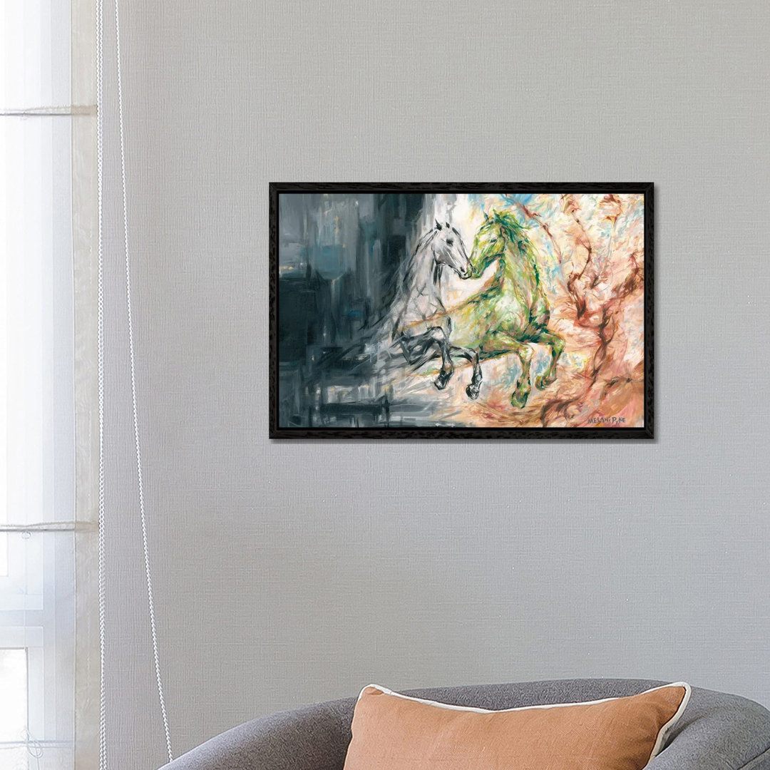 Zwei Pferde von Melani Pyke - Galerie-verpackte Leinwand Giclée