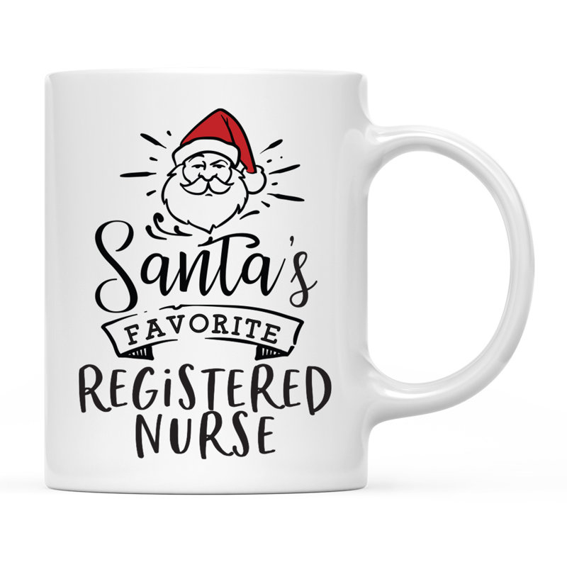 Tasse à café « registered nurse » du père noël favorite