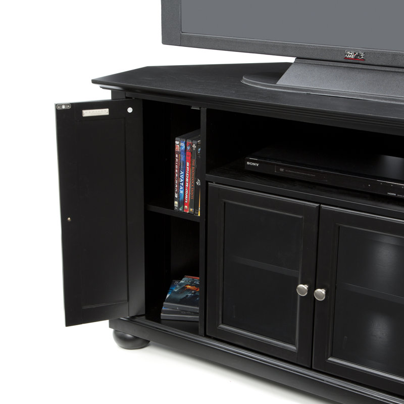 Hedon Unfinished TV Stand for TVs up to 50", Black