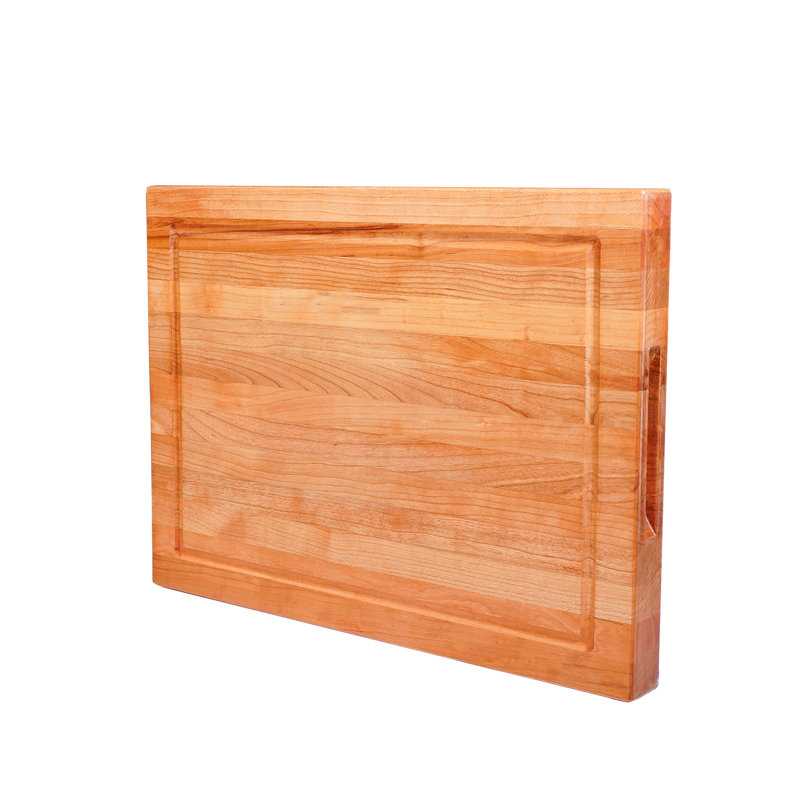CONSDAN Wood Cutting Board, Solid Cherry, 1-1/2” Thick, 16"" x 12""