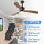 Ventilateur de plafond intérieur en bois avec lumières Brox