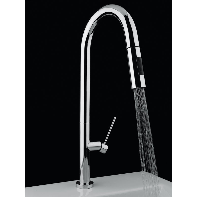 Slim Pull Out Touch Kitchen Faucet, Chrome