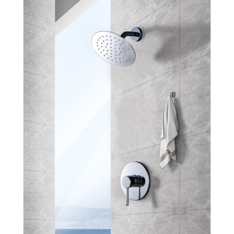 Robinet de baignoire et douche, Chrome poli