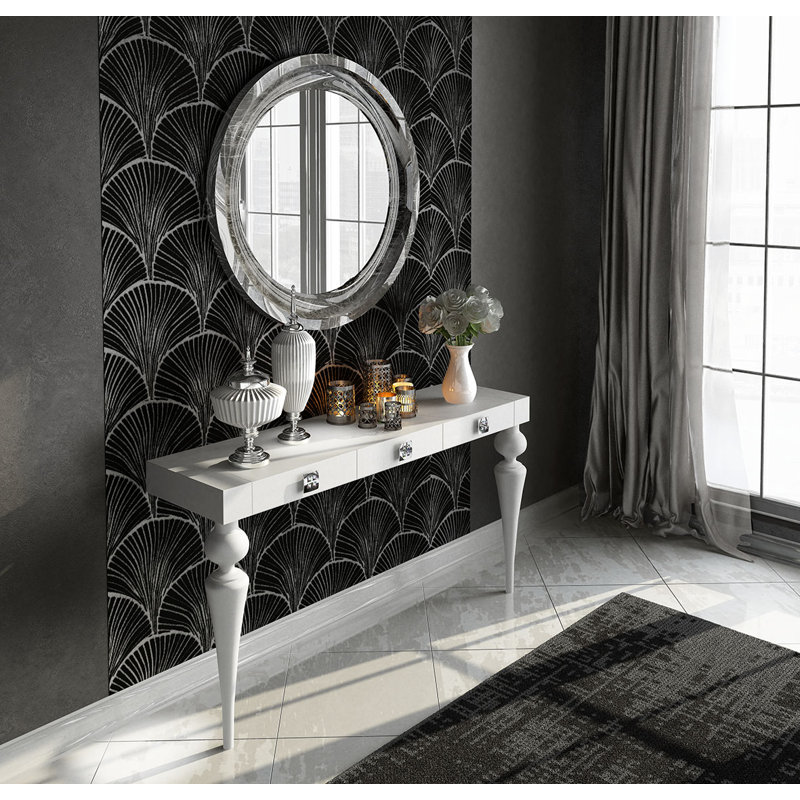 Saph Console Table, 29.5" H x 39.4" W x 15.6" D, High Gloss