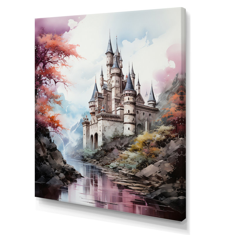 «Harigan Castles Enchanted Stronghold V», reproduction d'art sur toile, H 20 po x l 12 po x P 1 po, Toile tendue