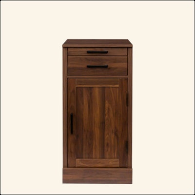 Brown Walnut Color Modular Wine Bar Cabinet Buffet Cabinet With Hutch For Dining Room