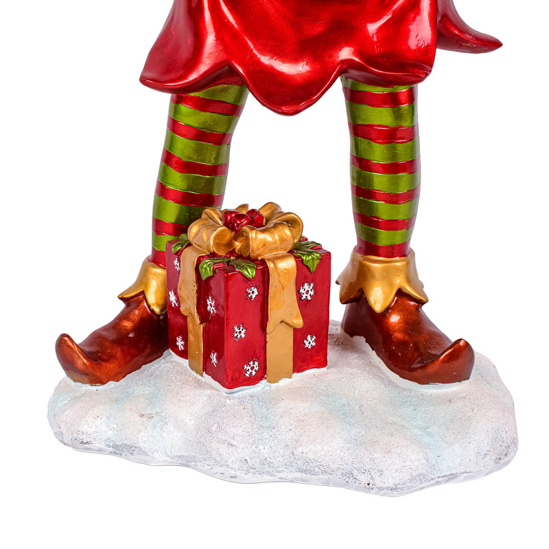 37?? Horn Blowing Pixie Elf with Multicolor Lights