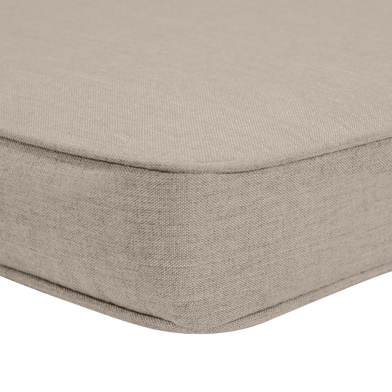 Indoor/Outdoor Sunbrella® Seat Cushion, 44" W x 18" D, Cast Ash Sunbrella® Plainweave