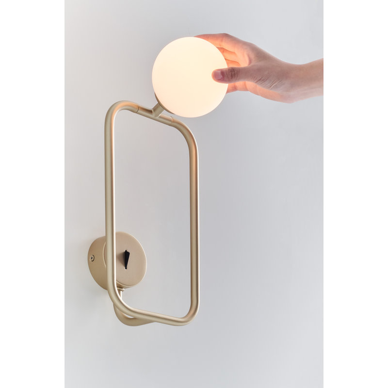 Emme 1 - Light Armed Sconce, Champagne Gold