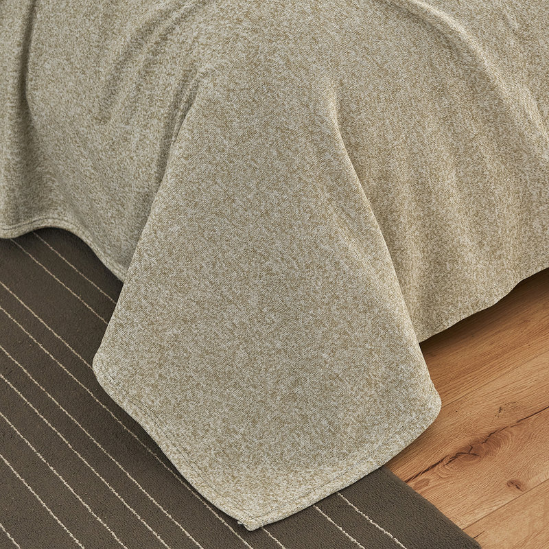 Knitted Throw Blanket, King, Camel