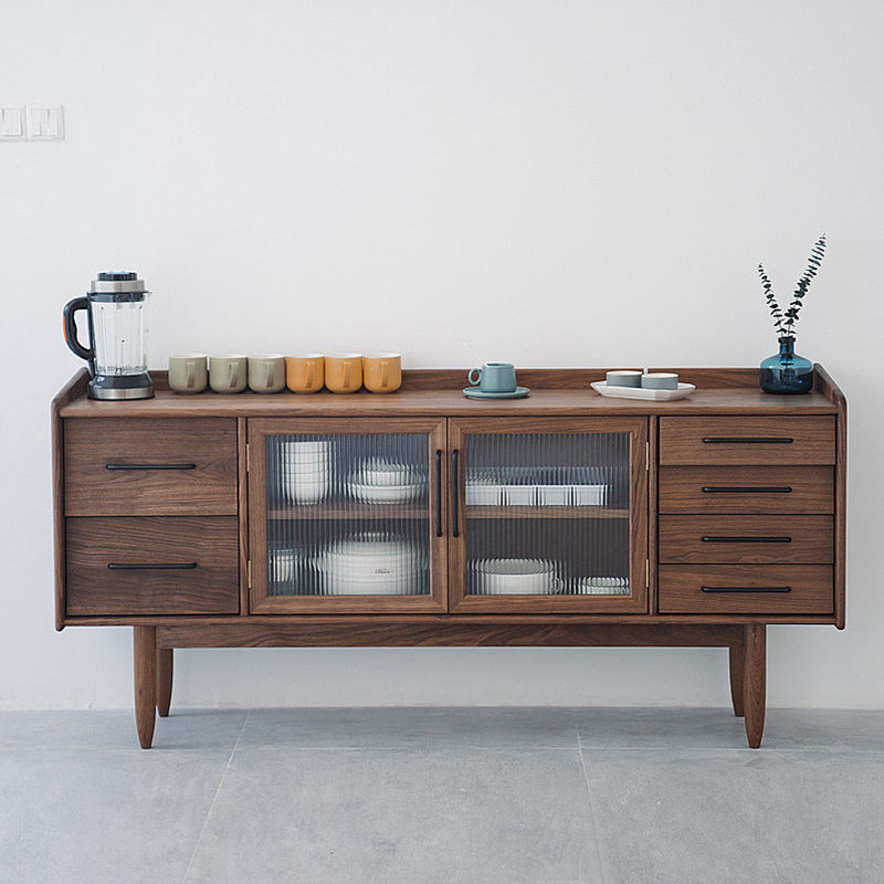 Solid wood tea sideboard storage cabinet