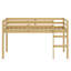 Lit mezzanine en bois avec échelle-659184531