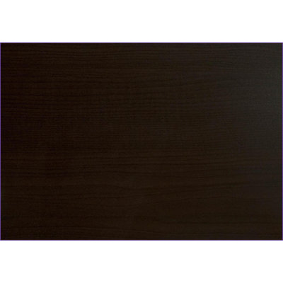 Bureau d'ordinateur industriel L 49 po avec plateau en stratifié brun Pieds en métal noir | Espresso | Panneau de particules